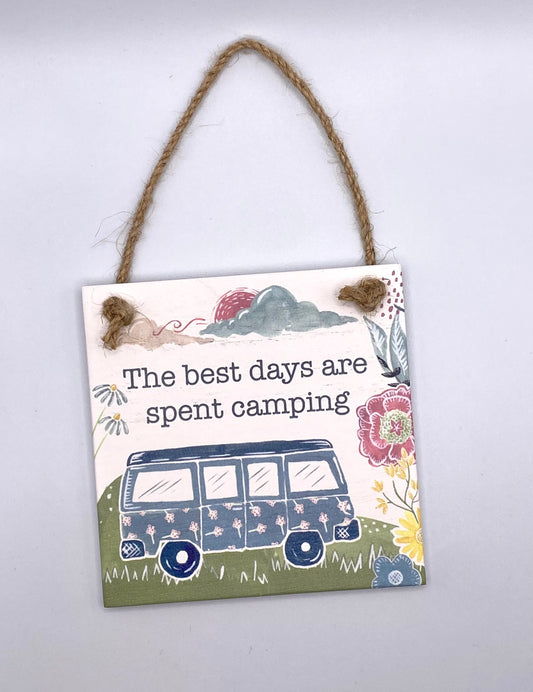 Camping plaque