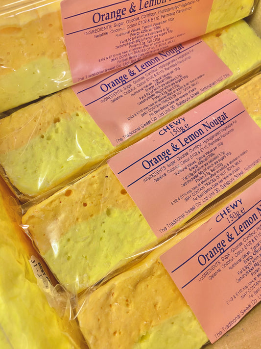 Orange & Lemon Nougat Bar 150g