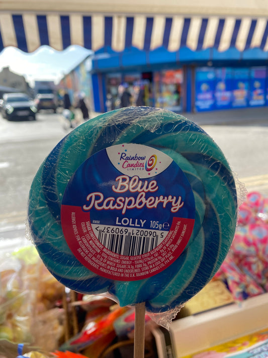 Blue raspberry lolly